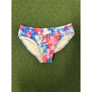 NWOT Cat & Jack Girl’s Red White Blue Star Print Swim Bottoms, Size L(10-12)